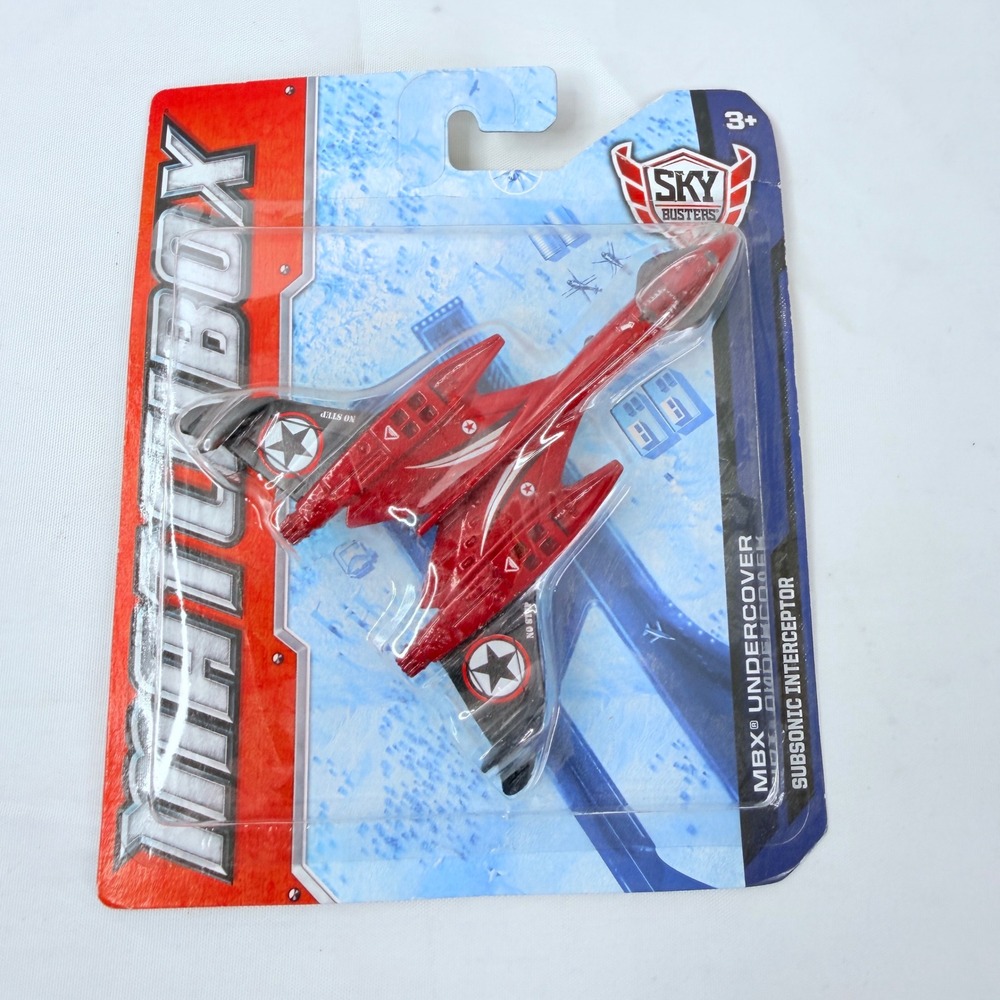 Matchbox Sky Busters MBX Undercover Subsonic Interceptor Red Jet Plane W5320
